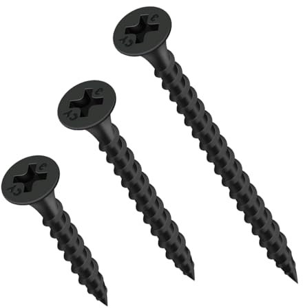 FOMGIIN Vis Placo à Fixation Rapide M3.5 x 20 mm, 50 Pièces Vis Noires Pour Cloisons Sèches, Vis Phosphatées Pour Plaque de Plâtre Sur Profilé en Acier Pour Cloisons Sèches, Tête en Trompette