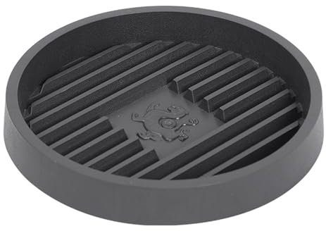 WC-Saugnapfhalter – Saugglockendocht-Matte, WC-Saugglockenmatte, schnell trocknender WC-Saugnapf, Tropfenhalter, für WC-Saugglocken, Waschbecken, Badezimmer, schwarz, 18 x 20 x 3 cm
