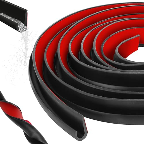 RV Regenrinne Kunststoff 10M Regenrinnen Wohnmobil Selbstklebend J Shape Gummirinne Auto Silikonrinne Dach-Regenumleitungsstreifen für Fahrzeug Autos LKWs Wohnmobile Bootstüren﻿ Van, Schwarz