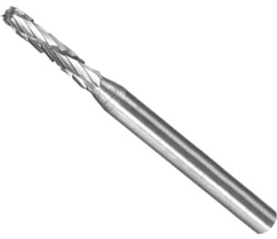 CoCud Tungsten Carbide Rotary Burrs File, 2mm Shank 1/8 Dia, Double Cut Cylinder Shape Rotary Burrs Tool - (Applications: for Metal Carving)