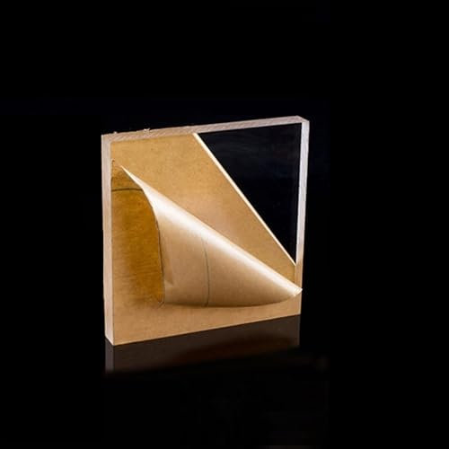 Quadratische Acrylglasplatte, 3 x 3 cm, klare Acrylplatte, leere organische Glasplatte in verschiedenen Stärken for Regaldisplays, 10 Stück(4mm)