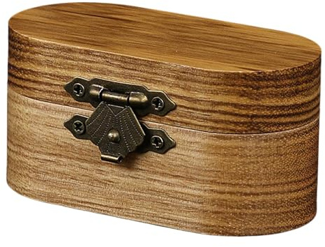 Yumneo plektrumhållare i trä – ovalt gitarrplektrum i trä | multifunktionell förvaringsbox för gitarrplektrum, smyckesorganisatör för armband, örhängen, Ett attribut, Refer to description, Unisex