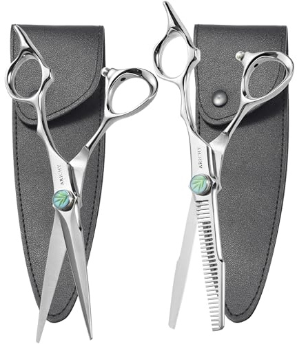 SHUNSRSW Den professionella effileringssaxen (17 cm) har extremt vassa blad. Effileringssaxen är tillverkad av 440C-stål, som är hållbart, slätt och känsligt.