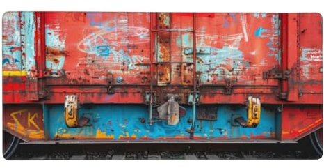 20 x 10 inch Large Gaming Mouse Pad Red Mouse Mat Landscape Mousepad with Stitched Edges, Non-Slip Base, Mouse Pads with Water Resist Soft Surface, Keyboard Desk Pad for Office Use, Gifts-GZ448