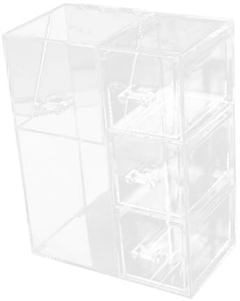 DECOMELODY Portapennelli Per Trucco Trasparente Organizer Cosmetici Per Vanity Contenitore Multiuso Per Pennelli e Matite Design Compatto Per Spazio Ordinato Resistente e Durevole