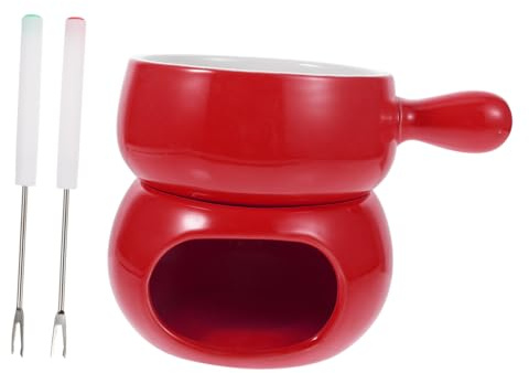 VALICLUD Olla Caliente para Helado Calentador De Mantequilla para Fondue De Cerámica para Calentador De Vela Casa Incluye Bote De Cerámica para Fondue De Queso