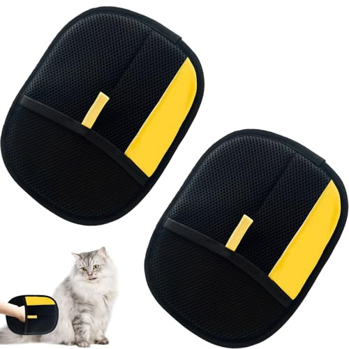 MUNSKT Dual Pet Deshedding Guanti,Guanto statico rimuovi peli,Guanto rimozione peli Animali,Cura Delicata ed efficiente per Cani e Gatti con Facile Pulizia e Uso Confortevole.
