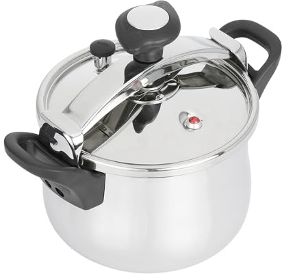 JATA HOGAR OPC12 Autocuiseur 12 litres en acier inoxydable | Modèle OPC12 | Convient pour induction, gaz, électrique et vitrocéramique | 3 systèmes de sécurité | Fermeture progressive avec bouton