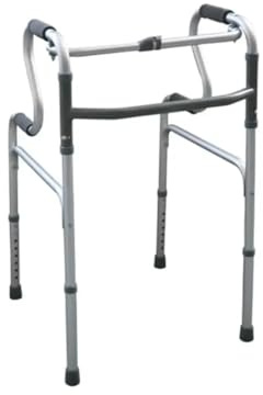 PLUS SANTÉ – Cadre de marche VIENNE | aluminium léger 2,5 kg, hauteur réglable 79–92 cm, poignées intermédiaires, pliage compact, soutien mobilité & aide au lever | 55×46 cm | 120 kg