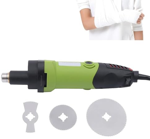 Elektrisk Medicinsk Gipsåg, 12500 Rpm Medicinsk Gipsavskärare med 3 Sågblad, 6 Hastighetsinställningar, Bärbar Gipsavskärare för Sjukhus och Kliniker