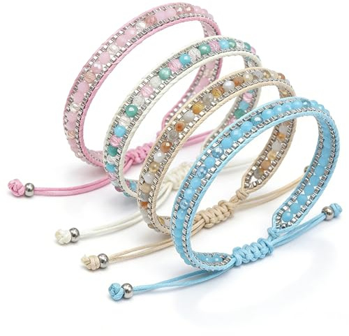 Pulseras de tejido bohemio, hechas a mano, ajustables, pulseras de la amistad, pulsera enrollable trenzada para hombre y mujer, tobillera