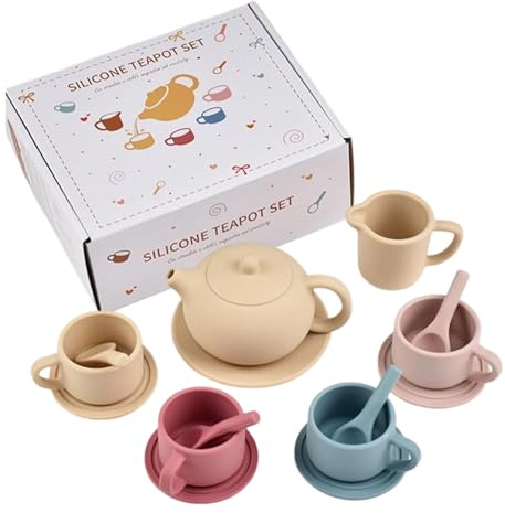 Juego De Tazas De Silicona, Juego De Roles Para, Juguete Educativo, Mini Juego De Té, Accesorio De Juego De Té Para Niñas - Juguetes De Simulación | Juego De Tazas De Silicona