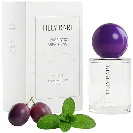 Tilly Bare Breath Spray, Probiotic Breath Mist, Probiotic Oral Spray for Bad Breath, Mint Flavors, 30ml - Natural Freshness for Daily Oral Care