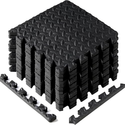 Yes4All 30x30 cm Up to 36 Sq.ft Set 6/12/30 EVA Foam Floor Tiles, Interlocking Floor Mat, Gym, Garage, Swimming Pool, Outdoor, Hot Tub, Tent, Camping, Playpen, Dog