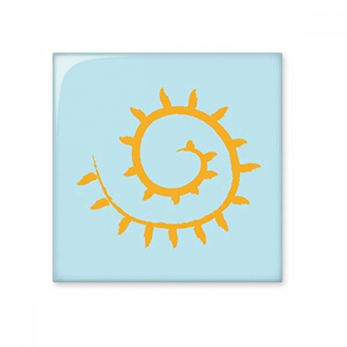 DIYthinker Mano pintura Sol hojas de vid brillante baldosa cerámica de baño Cocina muro de piedra decoración artesanal de regalo