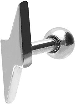 PIERCINGLINE Chirurgenstahl Ohrpiercing | BLITZ | Piercing Schmuck Ohr Stecker Helix | Farbauswahl