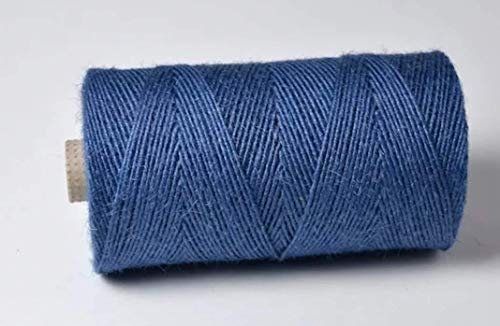 3 Ply Coloured Jute Twine Spool of 328ft / 100mtrs Gift Garden Burlap Craft string cord (Denim Blue)