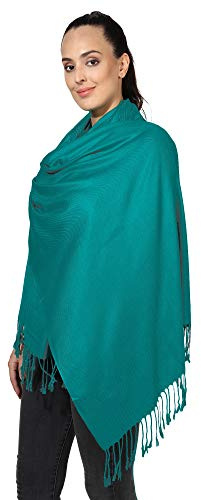 World of Shawls Supermjuk pashminasjal sjal halsduk, JEWEL GRÖN,