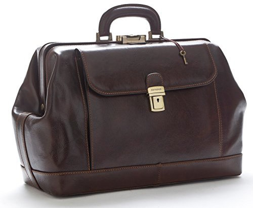 Doktortasche aus Leder - D&D0204 - Made in Italy (Dulkenbraun)
