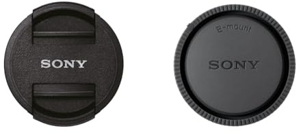 Sony ALC-F405S Vordere Objektivklappe für SEL-P1650 schwarz, 40.5 mm & ALC-R1EM Objektivdeckel (hinten) für Alpha-NEX-Kameras