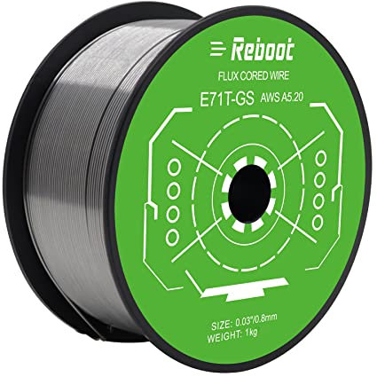Reboot E71T-GS 0.8mm 1kg Flux-Cored Gasless Welding Wire | Self-Shielded FCAW for MIG Welder | No Gas Required, Compatible with MIG Welders