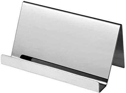 SUCHUANGUANG High-End Edelstahl Visitenkartenhalter Display Ständer Rack Desktop Tisch Organizer 2 Farben Visitenkarte