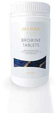 Spa Pool Elite Bromine Tablets 1kg - Bromine Tablets for Hot Tub, Spas & Pool Water Treatment - Slow Release 20g Bromine Tablets Sanitizer