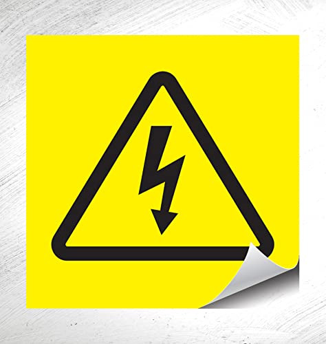Warning Flash Labels - 19mm x 19mm Permanent Synthetic PE Labels - Price per Pack of 50 Labels (P/NO. 78275)