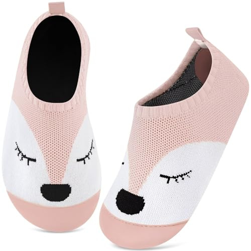 Kyopp Chaussons Enfant Garçon Respirant Pantoufles Filles Doux Antidérapant Chaussette Chaussures Unisexe