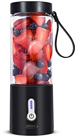 Mixeur portable pour smoothies et shakes 530 ml Mini mixeur avec 6 lames USB rechargeable sans BPA pour aliments pour bébé pour les voyages, la cuisine