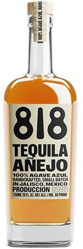 818 Tequila Añejo – 700ml Bottle | 40% ABV | Premium Mexican Añejo Tequila | Aged in French & American Oak | Smooth, Rich & Complex | Product of Mexico