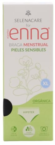 ENNA GOLD COLLAGEN Gynäkologische Menstruationsunterhose Organic Hipster, Größe XL, Mittlerer Durchfluss, Geruchlos, 1 Stück