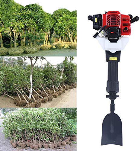 Benzin Betonbrecher, Benzinbagger 52CC 2Takt Baumpflanzung Schaufel Felsbohrmaschine 1900W Tragbarer Gartenbaumgräber Abbruchhammer Benzin Garten Baum Bagger Multi 2 in 1 Bagger Stemmhammer