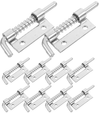 10PCS Spring Loaded Latch Pin,Stainless Steel Spring Latch Pin Metal Barrel Bolt Latch for Door Shed Gate Tailgate Garage