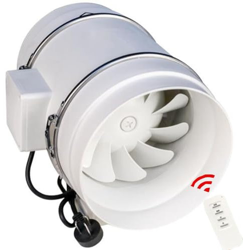 BETAM Extractor De Aire con Control Remoto Inalámbrico,Extractor Cocina,Carcasa Retardante De Llama,para Booster,Baño,Invernadero Ventilador Extractor,IPX4 Resistente Al Agua,6 Inches