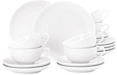 Seltmann Weiden, Teeservice 18-teilig klein, Amina weiß