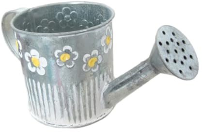 Cabilock Watering Can Style Iron Vase Flower Pot Artistic Design for Home Adornment Sturdy and Elegant