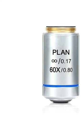 Mikroskop-Zubehör-Kit 60X Mikroskopobjektiv 195 Achromatisches Objektiv Mikroskopteile - for Plan Infinity-Objektiv Mikroskopische Objektträger