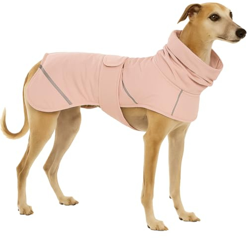 Flamingo Hundemantel Winter – Cujo Rosa – 50cm – warm & modisch – Polyester – wasserabweisend – isothermische Innenschicht – Klettverschluss – reflektierende Streifen – Geschirröffnung