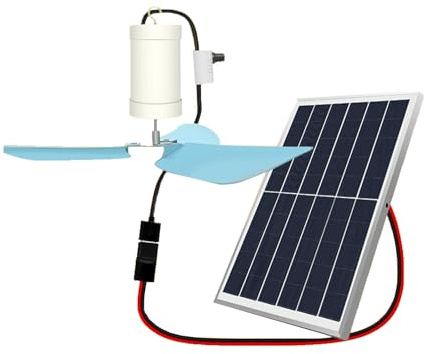 Ventilatore Solare con Cavo di 3 Metri Ventilatore da Soffitto Solare a Velocità Infinitamente Variabile con Pannello Solare Temperato E Gancio Facile da Installare Ventilatore da Campeggio per Moltep