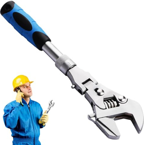 Spanner à cliquet, clé à cliquet Corque à couple avec tige d'extension | 5 en 1 Spanner flexible avec tête de rotation de 180 degrés