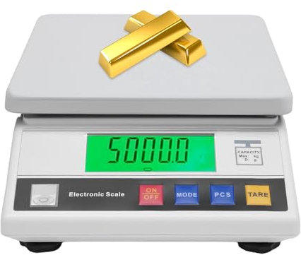 Küchenwaage Digital 7.5kg/0.1g, Elektronische Digitalwaage mit LCD Display, 6 Wägeeinheit, zum Wiegen von Chemikalien, Edelmetallen, Schmuck, Kleinen Gegenständen