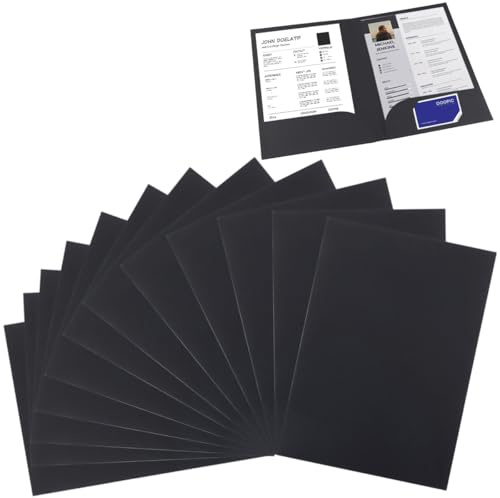Cartella di File A4, 12 Pezzi Cartelline Portadocumenti A4 in Carta Kraft con Tasche, Cartellina per Documenti con Scomparto, Progetti e Documenti Presentazioni per Ufficio, Scuola, Casa