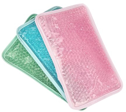 COLLBATH Impacchi di Ghiaccio 3 Pezzi Morbidi e Confortevoli in Gel Riutilizzabili in Pvc e Gel per Terapia Fredda e Calda per Testa e Collo
