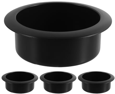 WEKADRIN Portabicchieri per Camper e Barche 4 Pezzi in Plastica ABS Nero Inserto Multifunzionale da 43 Pollici Compatibile Auto Yacht e Veicoli Ricreazionali Resistente e Facile da
