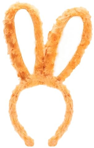 Xiqunw 1 Stück Niedliches Plüsch, Hasenohren Haarreif, Braun Hasenohren Stirnband Kostüm Zubehör, für Party Ostern Hochzeit Geburtstag Cosplay Karneval