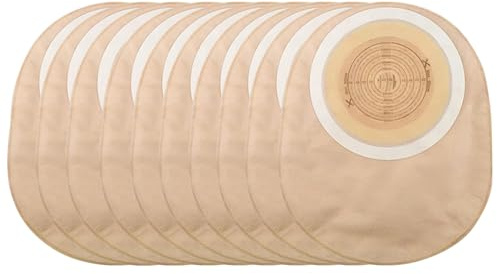 10 Bolsa de Colostomía Drenable Desechables, Bolsas de Estoma de Una Sola Pieza para El Cuidado Del Estoma de Ileostomía, Recortables a Medida