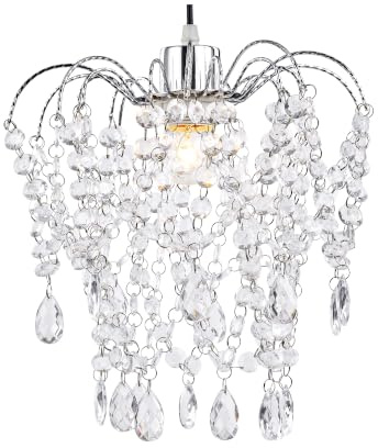 INNOTECK Teardrop Pendant Light Shade, Steel | Easy-fit ceiling light shade with modern teardrop design, steel finish, ideal for living rooms, bedrooms and hallways.