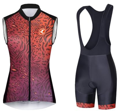 UGLY FROG Damen Radtrikot Fahrradbekleidung Set Trikot Kurzarm + Radhose mit Sitzpolster
