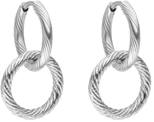 Purelei Ohrringe (Silber), Damen Ohrringe aus langlebigem Edelstahl, Wasserfester Schmuck, 15mm Durchmesser